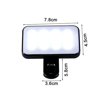 Portable LED Selfie Light - Adjustable for Phones, Tablets, and Laptops