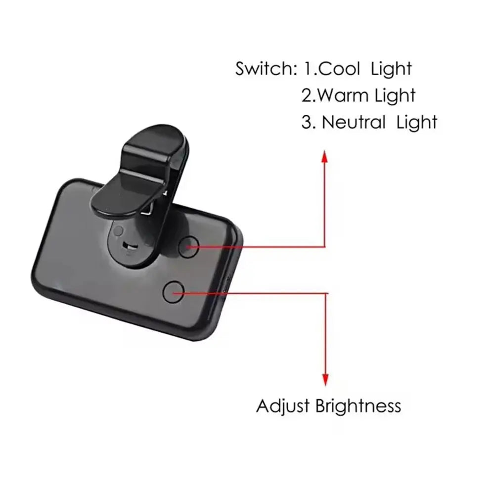 Portable LED Selfie Light - Adjustable for Phones, Tablets, and Laptops